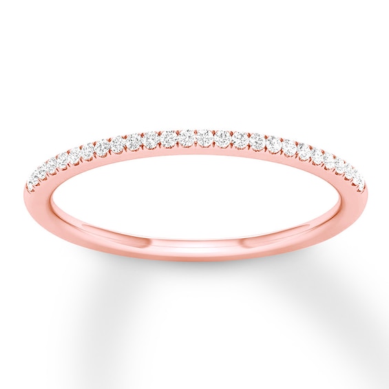 Now + Forever Diamond Wedding Band 1/10 ct tw Round-cut 10K Rose Gold