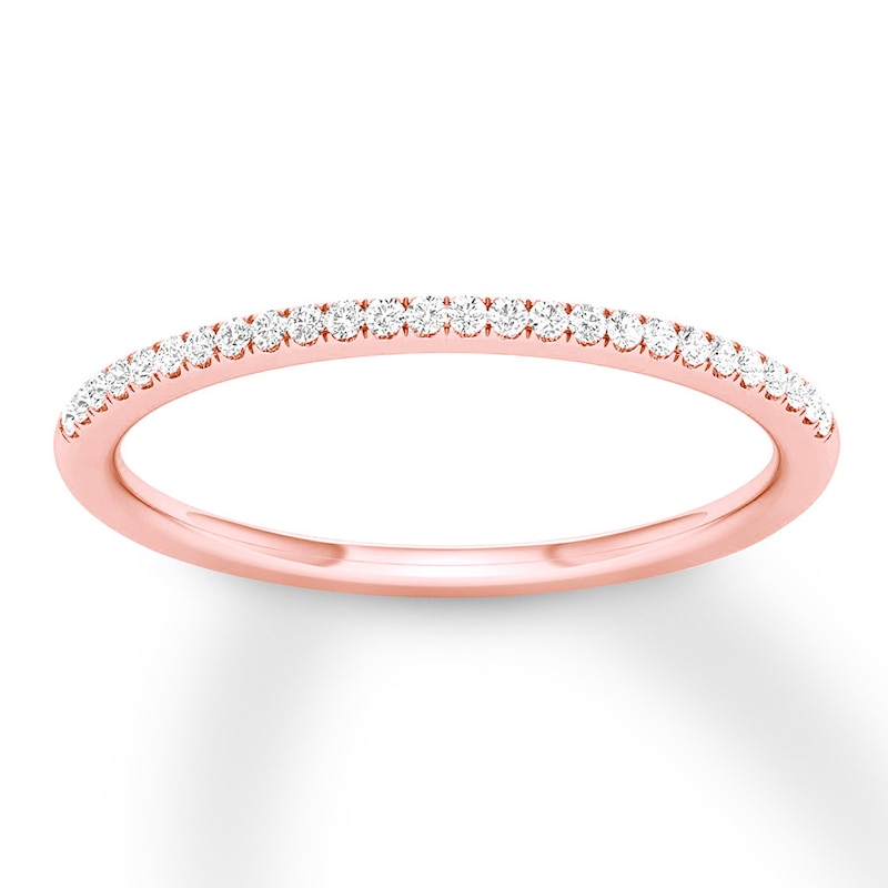 Main Image 1 of Now + Forever Diamond Wedding Band 1/10 ct tw Round-cut 10K Rose Gold