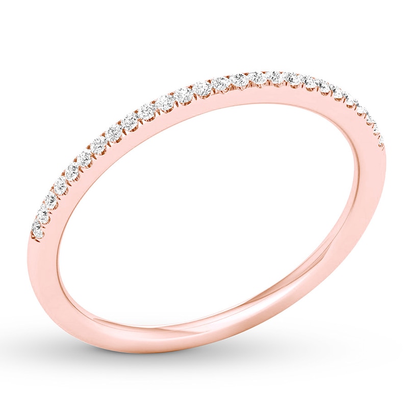 Diamond Wedding Band 1/10 ct tw Round-cut 10K Rose Gold