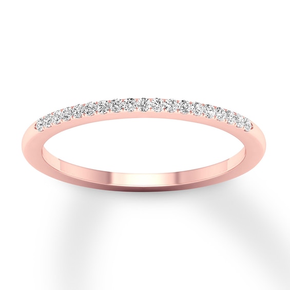 Now + Forever Diamond Wedding Band 1/15 ct tw Round-cut 10K Rose Gold