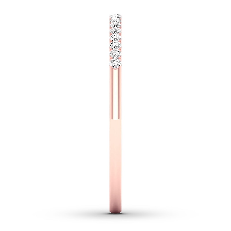 Main Image 3 of Now + Forever Diamond Wedding Band 1/15 ct tw Round-cut 10K Rose Gold