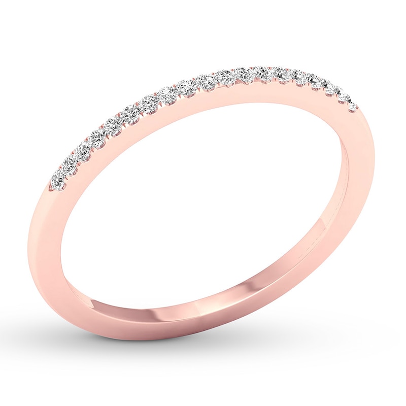 Main Image 4 of Now + Forever Diamond Wedding Band 1/15 ct tw Round-cut 10K Rose Gold