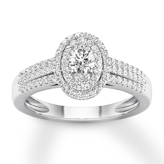 Now + Forever Diamond Engagement Ring 3/8 ct tw Round-cut 10K White Gold
