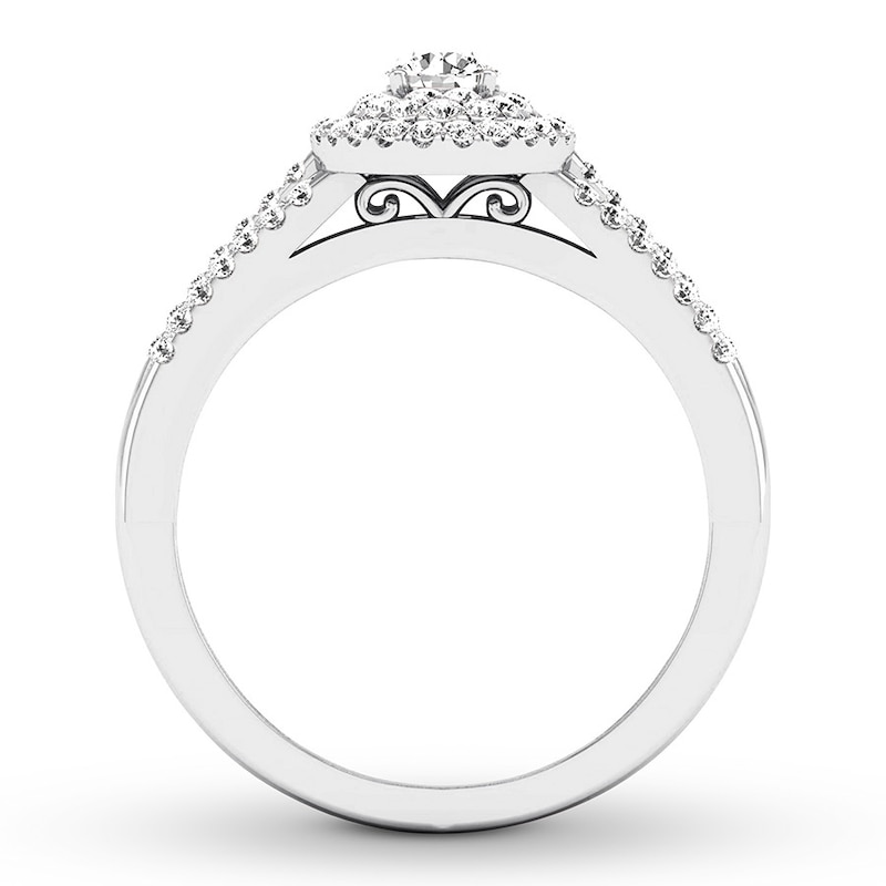 Diamond Engagement Ring 3/8 ct tw Round-cut 10K White Gold