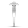 Thumbnail Image 2 of Diamond Engagement Ring 3/8 ct tw Round-cut 10K White Gold