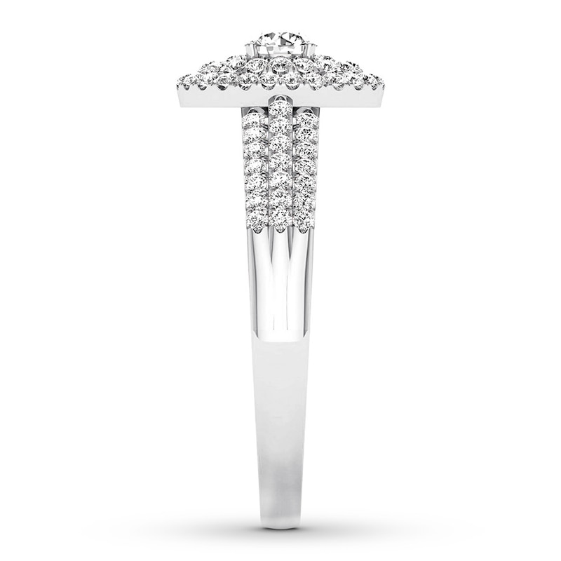 Diamond Engagement Ring 3/8 ct tw Round-cut 10K White Gold
