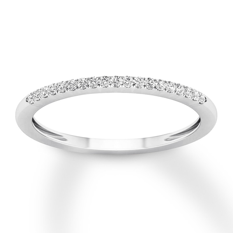 Main Image 1 of Now + Forever Diamond Wedding Band 1/15 ct tw Round-cut 10K White Gold