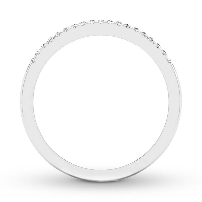 Main Image 2 of Now + Forever Diamond Wedding Band 1/15 ct tw Round-cut 10K White Gold