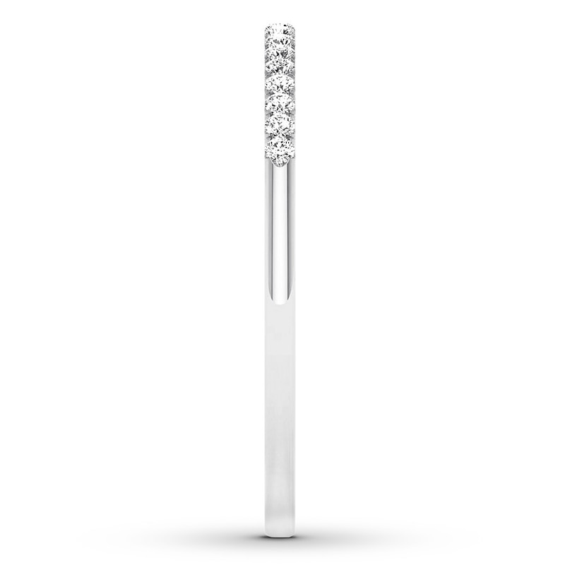 Main Image 3 of Now + Forever Diamond Wedding Band 1/15 ct tw Round-cut 10K White Gold