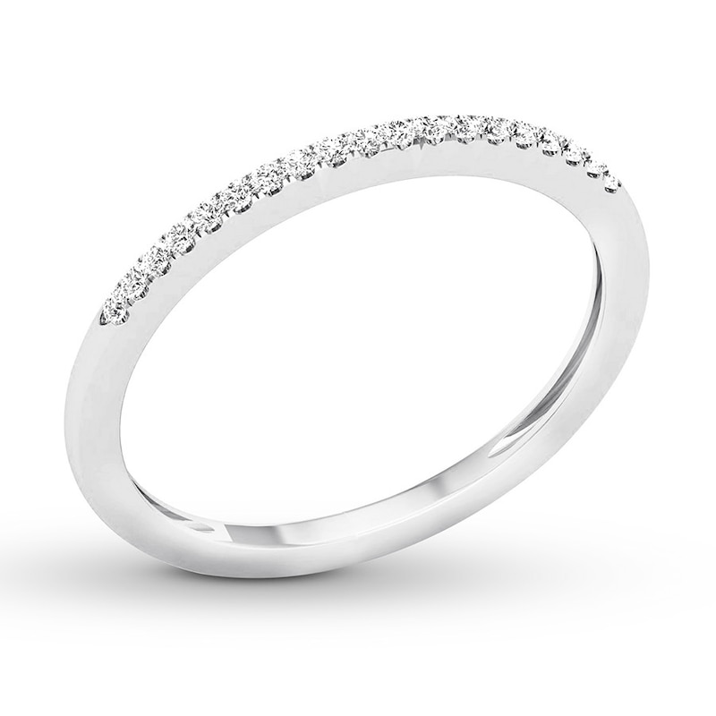 Main Image 4 of Now + Forever Diamond Wedding Band 1/15 ct tw Round-cut 10K White Gold
