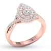 Thumbnail Image 3 of Diamond Engagement Ring 3/8 ct tw Round-cut 10K Rose Gold