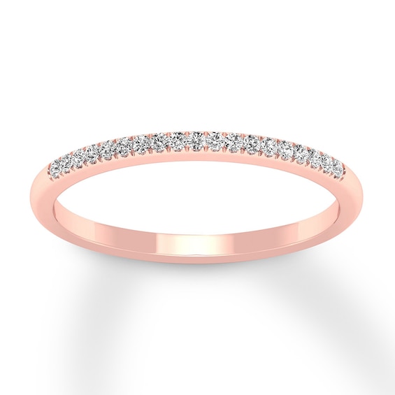 Now + Forever Diamond Wedding Band 1/15 ct tw Round-cut 10K Rose Gold