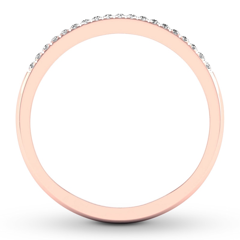 Main Image 2 of Now + Forever Diamond Wedding Band 1/15 ct tw Round-cut 10K Rose Gold