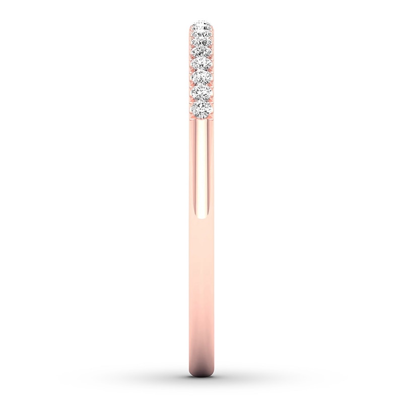 Main Image 3 of Now + Forever Diamond Wedding Band 1/15 ct tw Round-cut 10K Rose Gold