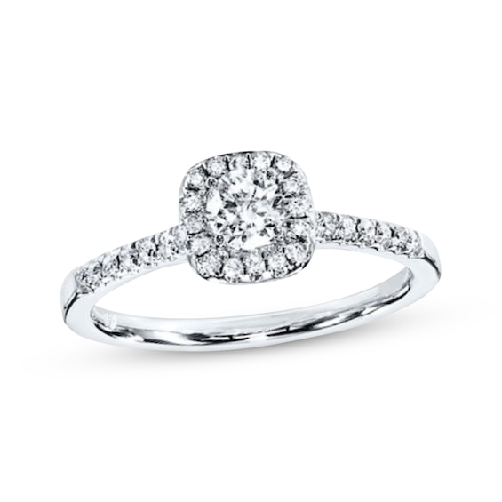 Now + Forever Diamond Engagement Ring 3/8 ct tw Round-cut 10K White Gold