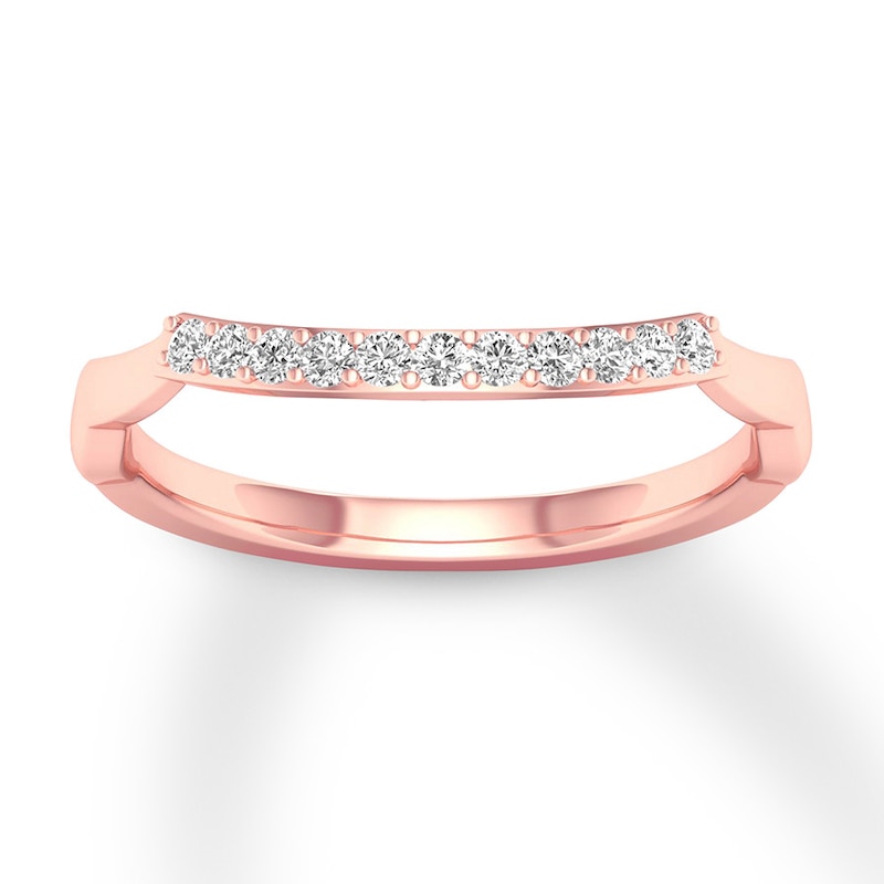 Main Image 1 of Now + Forever Diamond Wedding Band 1/8 ct tw Round-cut 14K Rose Gold