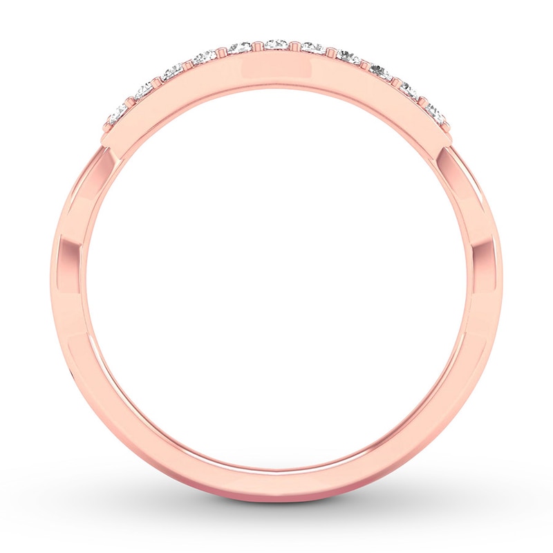 Main Image 2 of Now + Forever Diamond Wedding Band 1/8 ct tw Round-cut 14K Rose Gold