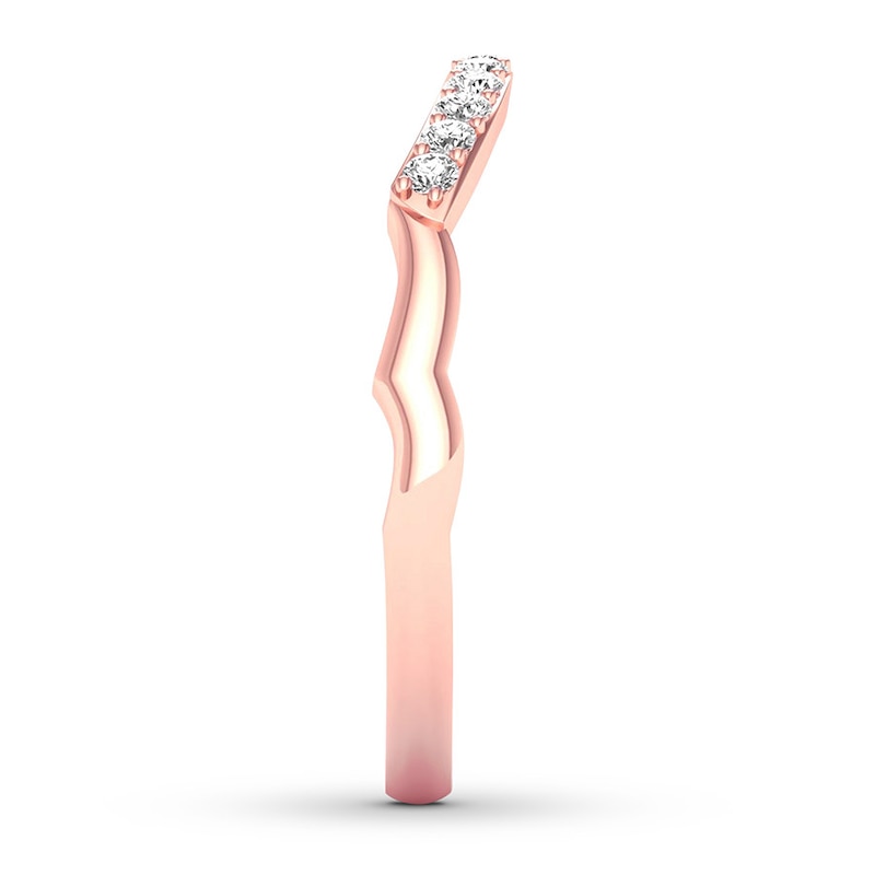 Main Image 3 of Now + Forever Diamond Wedding Band 1/8 ct tw Round-cut 14K Rose Gold