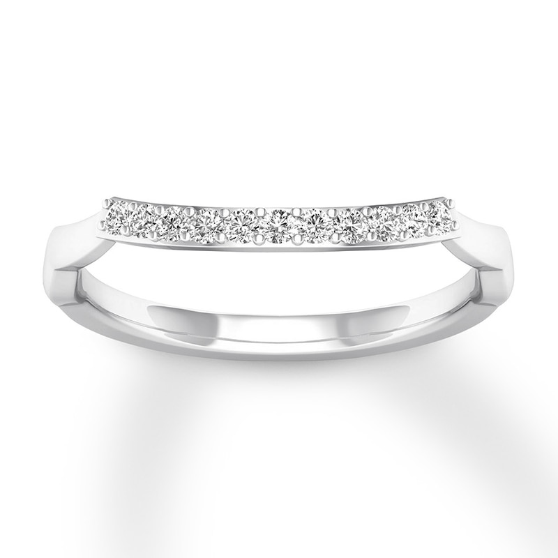 Diamond Wedding Band 1/8 ct tw Round-cut 14K White Gold