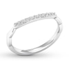 Thumbnail Image 3 of Diamond Wedding Band 1/8 ct tw Round-cut 14K White Gold