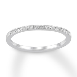 Now + Forever Diamond Wedding Band 1/10 ct tw Round-cut 14K White Gold