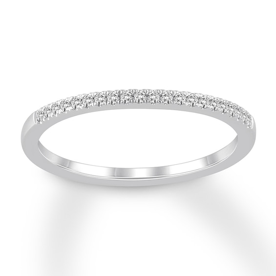 Now + Forever Diamond Wedding Band 1/10 ct tw Round-cut 14K White Gold