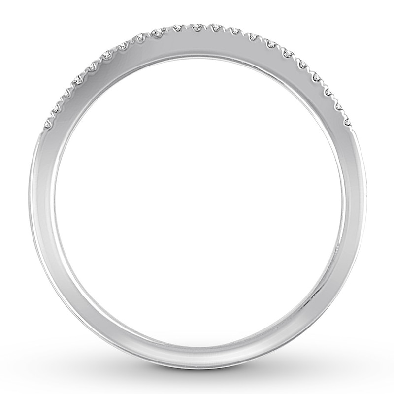 Diamond Wedding Band 1/10 ct tw Round-cut 14K White Gold