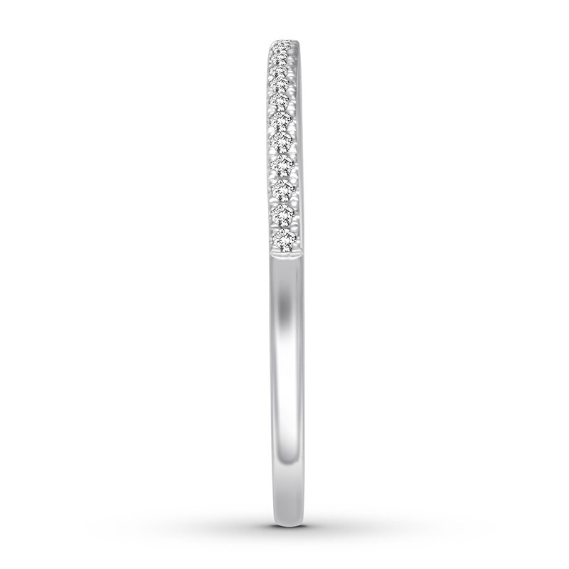 Diamond Wedding Band 1/10 ct tw Round-cut 14K White Gold