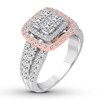 Thumbnail Image 2 of Diamond Engagement Ring 1-3/4 ct tw Princess & Round 14K Gold