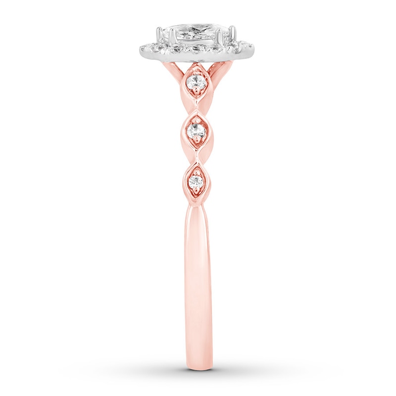Main Image 2 of Diamond Engagement Ring 1/3 ct tw Marquise 10K Two-Tone Gold