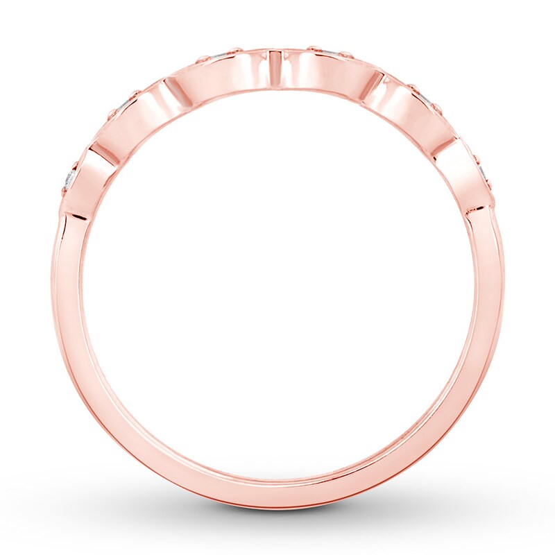 Diamond Wedding Band 1/20 ct tw Round-cut 10K Rose Gold