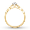 Thumbnail Image 1 of Diamond Engagement Ring 1/3 cttw Marquise & Round 10K Two-Tone Gold