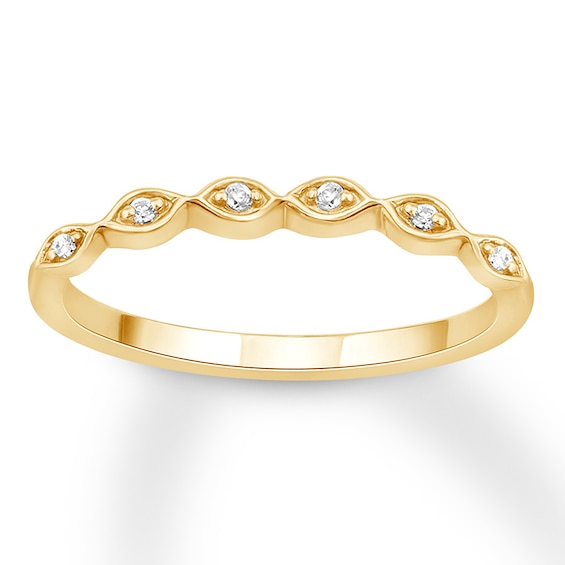Now + Forever Diamond Wedding Band 1/20 ct tw Round-cut 10K Yellow Gold