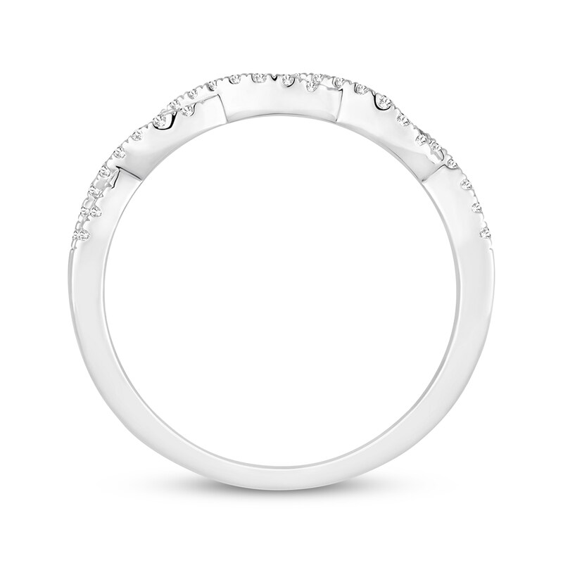 Diamond Wedding Band 1/5 ct tw Round-cut 14K White Gold