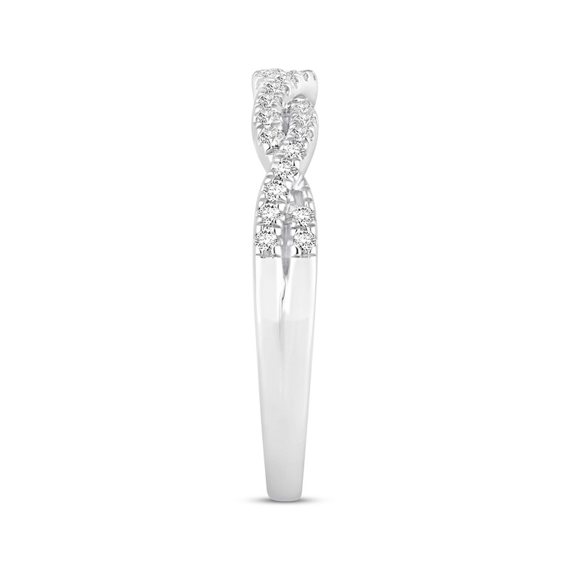 Diamond Wedding Band 1/5 ct tw Round-cut 14K White Gold