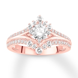 Now + Forever Diamond Engagement Ring 7/8 ct tw Round-cut 14K Rose Gold
