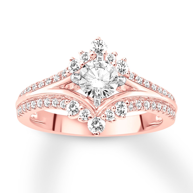 Main Image 1 of Now + Forever Diamond Engagement Ring 7/8 ct tw Round-cut 14K Rose Gold