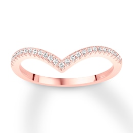 Now + Forever Diamond Wedding Band 1/8 ct tw Round-cut 14K Rose Gold