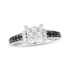 Thumbnail Image 0 of Black & White Diamond Engagement Ring 1 ct tw 14K White Gold