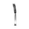 Thumbnail Image 1 of Black Diamond Wedding Band 1/4 ct tw Round-cut 14K White Gold