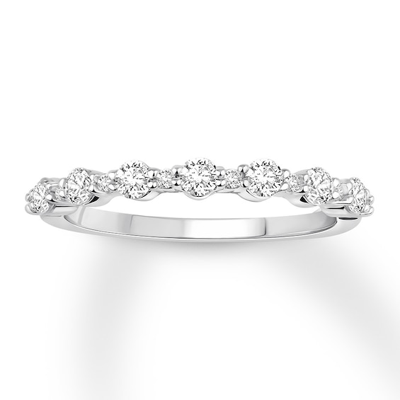 Now + Forever Diamond Wedding Band 1/2 ct tw Round-cut 14K White Gold