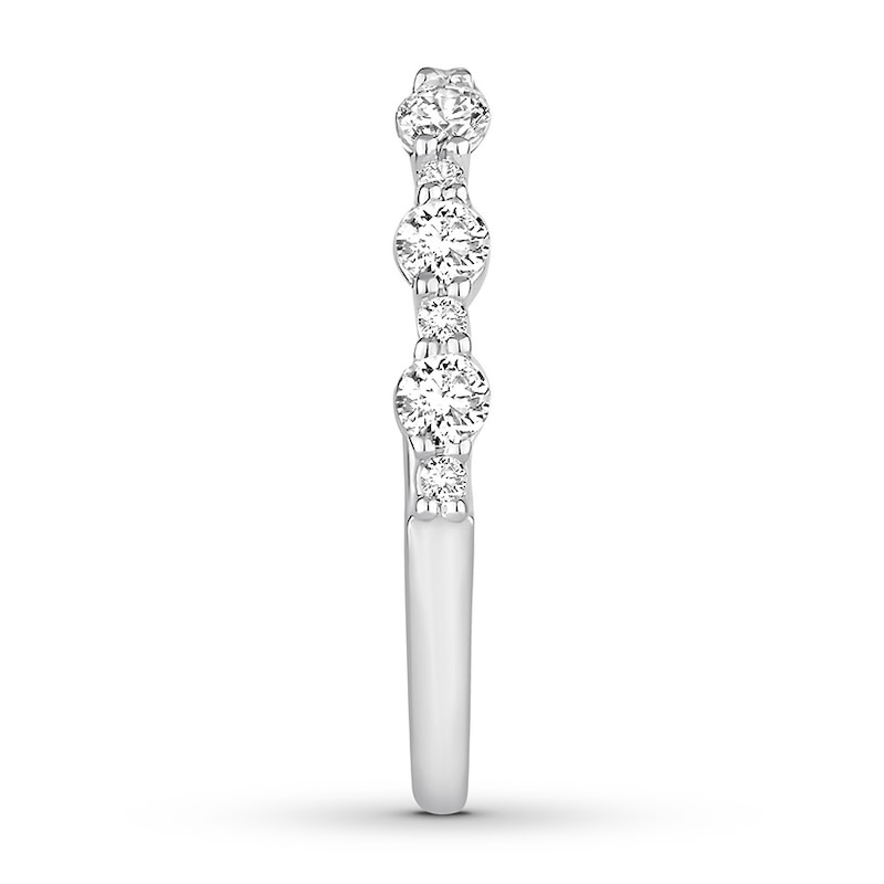 Main Image 3 of Now + Forever Diamond Wedding Band 1/2 ct tw Round-cut 14K White Gold