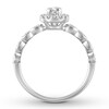 Thumbnail Image 1 of Diamond Engagement Ring 3/8 ct tw Round-cut 10K White Gold