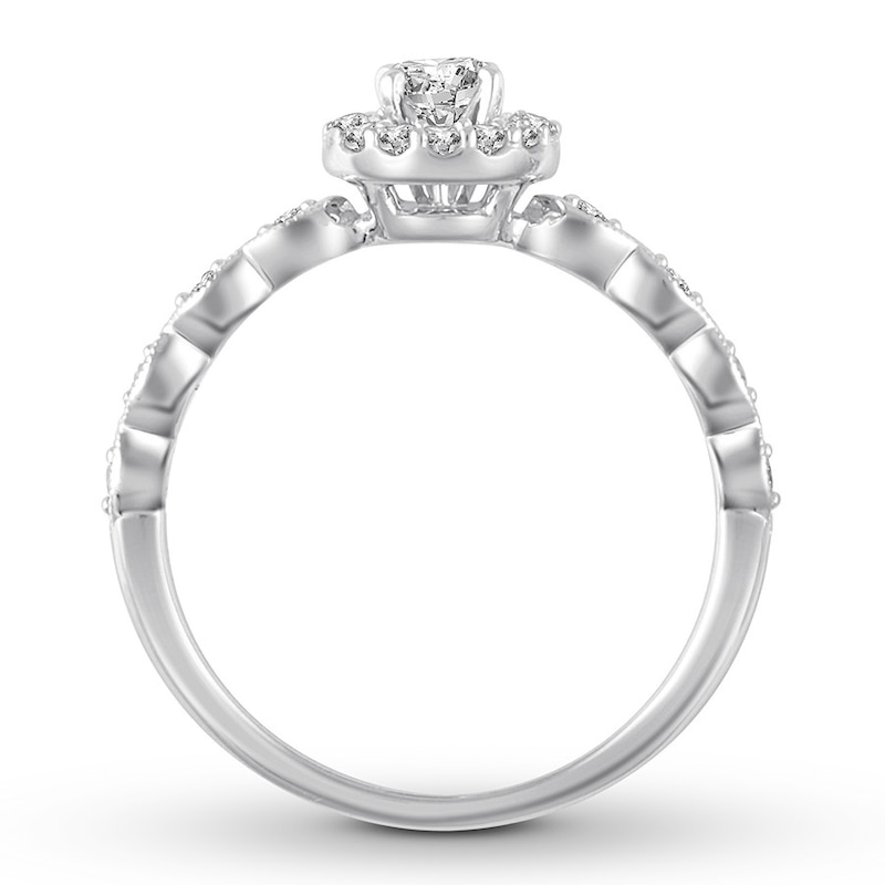 Diamond Engagement Ring 3/8 ct tw Round-cut 10K White Gold