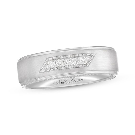 Neil Lane Men's Diamond Wedding Band 1/10 ct tw 14K White