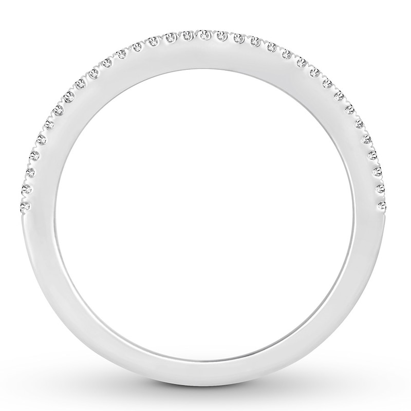 Main Image 2 of Now + Forever Diamond Wedding Band 1/10 ct tw Round-cut 10K White Gold