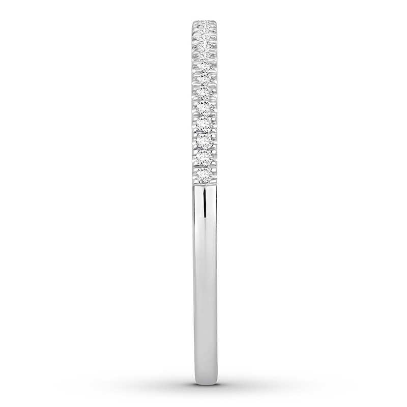 Main Image 3 of Now + Forever Diamond Wedding Band 1/10 ct tw Round-cut 10K White Gold