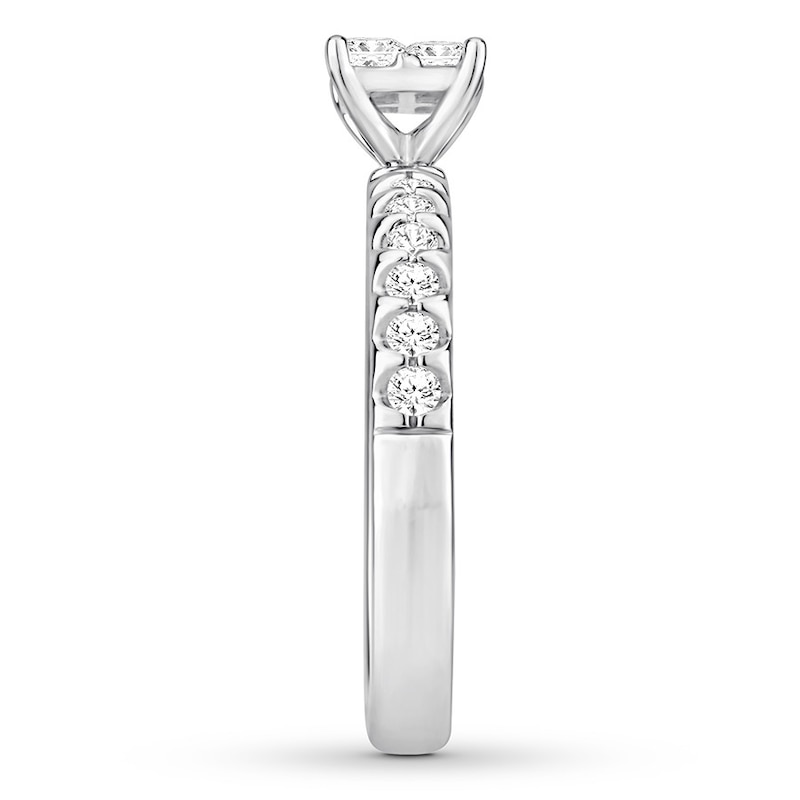 Main Image 3 of Now + Forever Diamond Engagement Ring 5/8 ct tw Princess & Round 14K White Gold