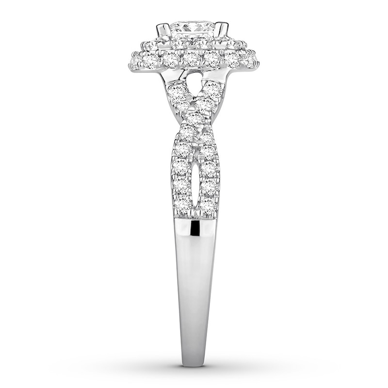 Main Image 3 of Now + Forever Diamond Engagement Ring 1 ct tw Princess & Round 14K White Gold