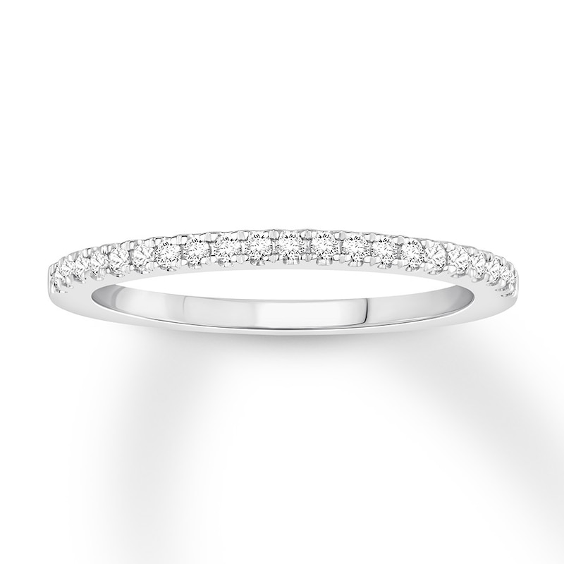 Main Image 1 of Now + Forever Diamond Wedding Band 1/8 ct tw Round-cut 14K White Gold